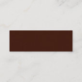 Rustikaler Hochzeitsbull Mini Visitenkarte (Rückseite)