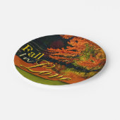 Rustikaler Hochzeitsfall in der Liebe Herbst Lands Pappteller (Schrägansicht)