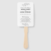 Rustikaler Hochzeitsfan Fächer (Vorderseite)