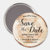 Rustikaler Hochzeitsholz Magnet (Vorderseite/Rückseite)