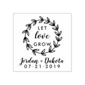 Rustikaler Hochzeitskranz Lasse Liebe wachsen Hand Gummistempel (Prägung)