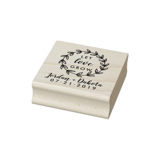 Rustikaler Hochzeitskranz Lasse Liebe wachsen Hand Gummistempel (Stempel)