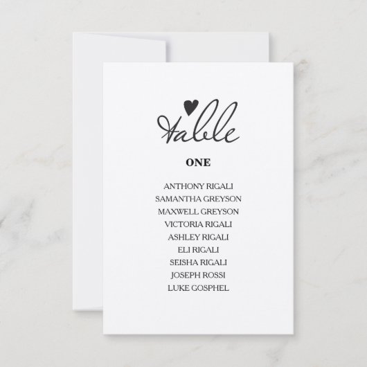 Rustikaler Hochzeitsplan für einzelne Tische Einladung (Vorderseite)