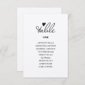 Rustikaler Hochzeitsplan für einzelne Tische Einladung (Vorne/Hinten)