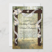 Rustikaler Hochzeitsplatz Einladung (Vorderseite)