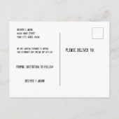 Rustikaler Hochzeitssender Western Bull Skull Save Ankündigungspostkarte (Rückseite)