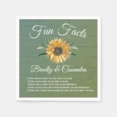 Rustikaler Hochzeitsspass: Sonnenblumen, Grünes Ho Serviette (Vorderseite)