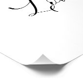 Rustikaler Hochzeitsteppich-Hintergrund Poster (Ecke)