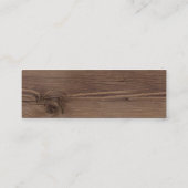 Rustikaler Hochzeitsticket Mini Visitenkarte (Rückseite)