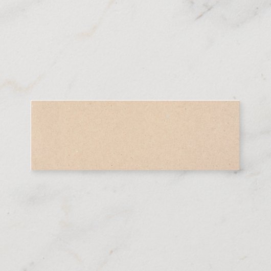 Rustikaler Hochzeitsticket Mini Visitenkarte (Rückseite)