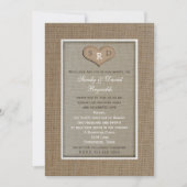 Rustikaler Hochzeitstiefel mit Herz Einladung (Vorderseite)