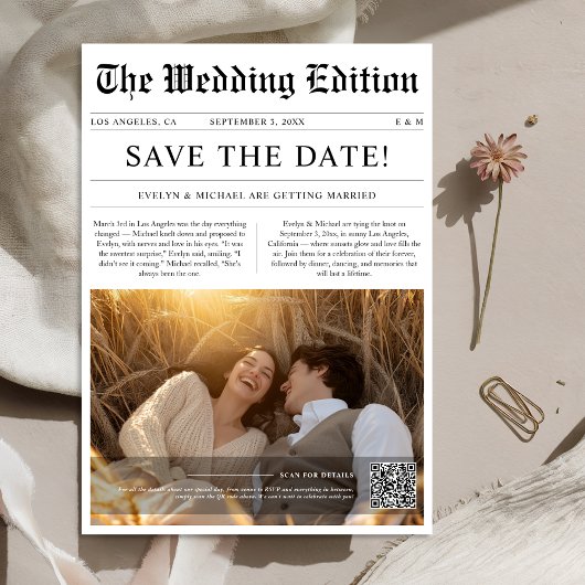 Rustikaler Hochzeitstil-Foto Save The Date