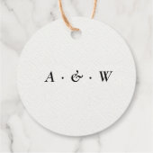 Rustikaler Hochzeitwaldwald Pinienwald Geschenkanhänger (Rückseite)