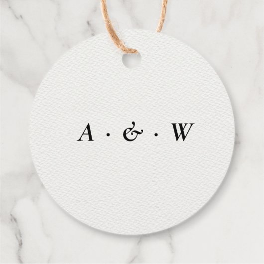 Rustikaler Hochzeitwaldwald Pinienwald Geschenkanhänger (Rückseite)