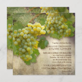 Rustikaler Hochzeitwein Weinanbau Weinberg Vintage Einladung (Vorne/Hinten)