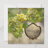 Rustikaler Hochzeitwein Weinanbau Weinberg Vintage Einladung (Rückseite)