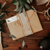 Rustikaler Holiday Charm | Rücksende-Aufkleber