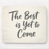 Rustikaler Holz Hintergrund Inspirierende Typograf Mousepad (Vorne)