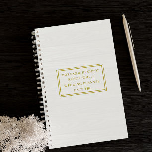Rustikaler Holz-Look-Hochzeitsplaner für Braut und Planer