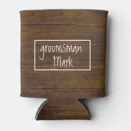 Rustikaler Holz-Look Trauzeuge kann kühler Dosenkühler