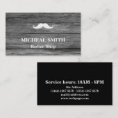 Rustikaler Holzbarberladen Visitenkarte (Vorne/Hinten)