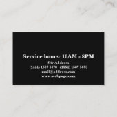 Rustikaler Holzbarberladen Visitenkarte (Rückseite)