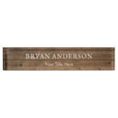 Rustikaler Holzbau Namensplakette (Vorderseite)