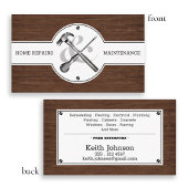 Rustikaler Holzbau Vintag Handyman Bau Visitenkarte