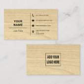 Rustikaler Holzbauer Carpentry Handyman Visitenkarte (Vorne/Hinten)
