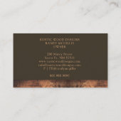 Rustikaler Holzbauer Visitenkarte (Rückseite)