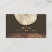 Rustikaler Holzbauer Visitenkarte (Vorderseite)