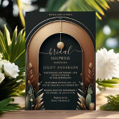 Rustikaler Holzbaum Brautparty Einladung