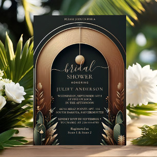 Rustikaler Holzbaum Brautparty Einladung