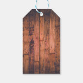 Rustikaler Holzbaum Geschenkanhänger (Rückseite)