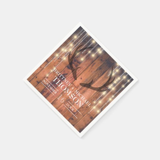 Rustikaler Holzbaum Serviette (Ecke)