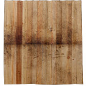 Rustikaler Holzbraun, Beige Duschvorhang (Vorderseite)