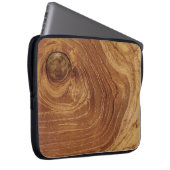 Rustikaler Holzbraun Teak Holz Holzkorn Textur Laptopschutzhülle (Vorne Rechts)