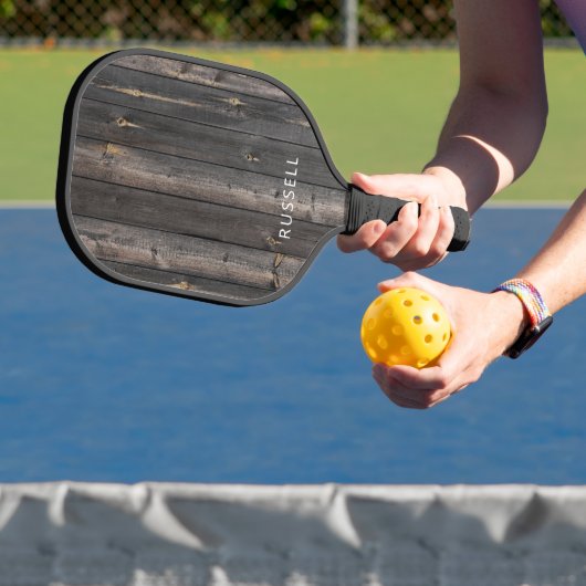 Rustikaler Holzdruck Personalisiert Pickleball Schläger (InSitu)