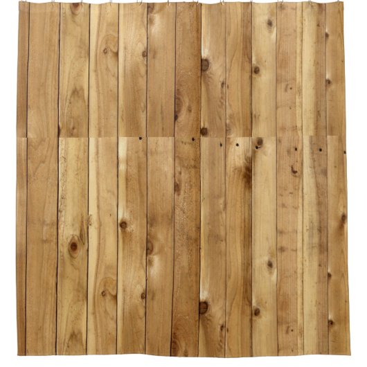 Rustikaler Holzduschvorhang Duschvorhang (Vorderseite)
