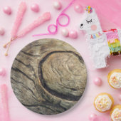 Rustikaler hölzerner Baum-Ring-WegwerfpapierTeller Pappteller (Party)