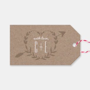 Rustikaler hölzerner Geschenk-Umbau der Scheibe-  Geschenkanhänger