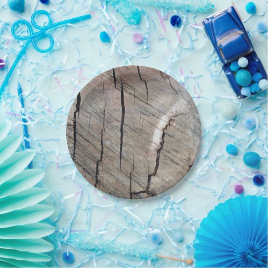 Rustikaler hölzerner Korn-Entwurfs-Pappteller Pappteller (Party)