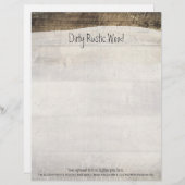 Rustikaler hölzerner schäbiger Grunge-Vintage Briefbogen (Vorne/Hinten)