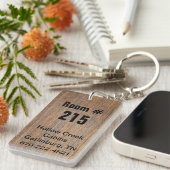 Rustikaler hölzerner schlüsselanhänger (Vorderseite rechts)