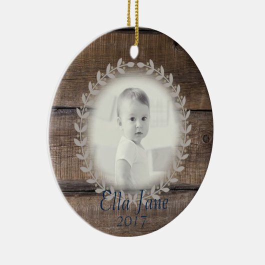 Rustikaler hölzerner Wreath-kundenspezifische Keramik Ornament (Rechts)