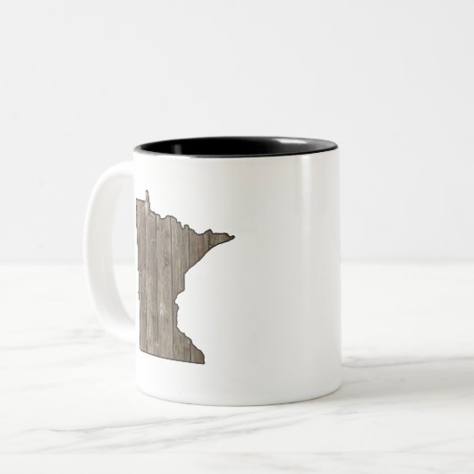 Rustikaler hölzerner zweifarbige tasse (Vorderseite Links)