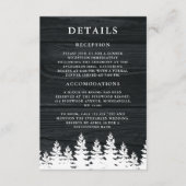 Rustikaler Holzfall Herbst Winter Hochzeit QR Code Begleitkarte (Vorderseite)