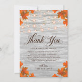 Rustikaler Holzfall in Liebe-Streichellichtquälen Dankeskarte (Vorderseite)