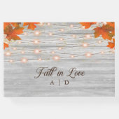 Rustikaler Holzfall in Liebe-Streichellichtquälen Gästebuch (Rückseite)