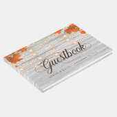 Rustikaler Holzfall in Liebe-Streichellichtquälen Gästebuch (Ecke)